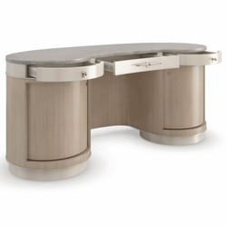 Casa Padrino Luxury Dressing Table Gray / Brown / Gold 171 cm - Hotel & Bedroom Furniture