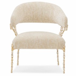 Casa Padrino Luxury Armchair White / Gold H. 83 cm - Living Room & Hotel Furniture