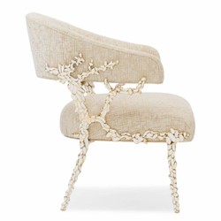 Casa Padrino Luxury Armchair White / Gold H. 83 cm - Living Room & Hotel Furniture