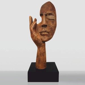 Casa Padrino XXL Decorative Sculpture Rust / Black H. 190 cm - Large Decorative Figure