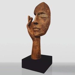 Casa Padrino escultura decorativa XXL óxido / negro A. 190 cm - Figura decorativa grande