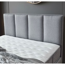 Casa Padrino tête de lit de luxe gris / noir 200 cm - Meubles de chambre