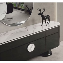 Casa Padrino buffet de luxe noir / blanc / argent 221 cm - Meubles d'hôtel et de salle à manger Casa Padrino buffet de luxe noir / blanc / argent 221 cm - Meubles d'hôtel et de salle à manger