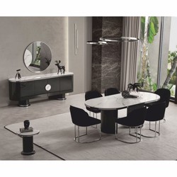 Casa Padrino buffet de luxe noir / blanc / argent 221 cm - Meubles d'hôtel et de salle à manger Casa Padrino buffet de luxe noir / blanc / argent 221 cm - Meubles d'hôtel et de salle à manger