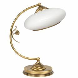Casa Padrino lampada da tavolo barocco di lusso ottone con patina / bianco A. 37 cm