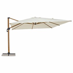 Casa Padrino luxury cantilever parasol with stand beige / brown 400 cm - Garden accessories