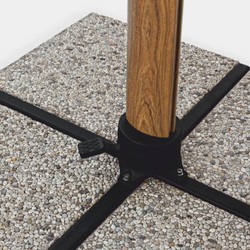 Casa Padrino luxury cantilever parasol with stand beige / brown 400 cm - Garden accessories