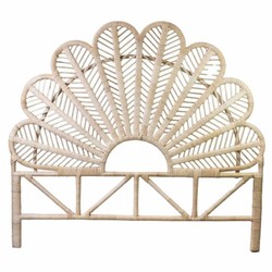 Casa Padrino tête de lit en rotin de luxe naturel 160 cm - Meubles de chambre