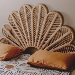 Casa Padrino tête de lit en rotin de luxe naturel 160 cm - Meubles de chambre