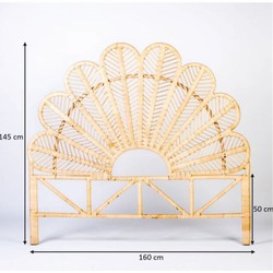 Casa Padrino tête de lit en rotin de luxe naturel 160 cm - Meubles de chambre