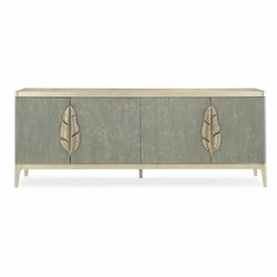 Luxus Sideboard mit 4 Türen Graublau Gold