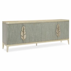 Luxus Sideboard mit 4 Türen Graublau Gold