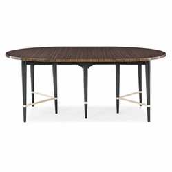 Casa Padrino tavolo da pranzo di lusso marrone scuro / nero 122-182 cm - Allungabile