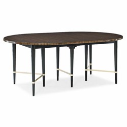 Casa Padrino tavolo da pranzo di lusso marrone scuro / nero 122-182 cm - Allungabile
