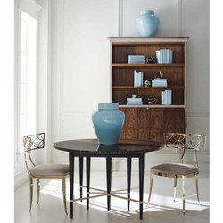 Casa Padrino tavolo da pranzo di lusso marrone scuro / nero 122-182 cm - Allungabile