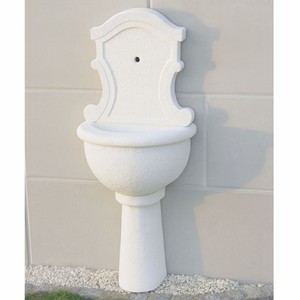 Casa Padrino fuente de pared Art Nouveau blanco Al. 128 cm - Fuente decorativa para jardín