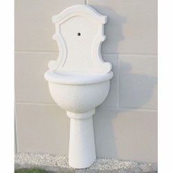 Casa Padrino Art Nouveau Wall Fountain White H. 128 cm - Garden Decorative Fountain