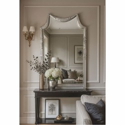 Prunkvoller Luxus Barock Spiegel Wandspiegel Silber Prunkvoller Luxus Barock Spiegel Wandspiegel Silber