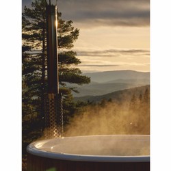 Luxus Outdoor Garten Whirlpool Braun Silber