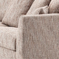 Casa Padrino Luxury Living Room Sofa Beige / Black 255 cm - Living Room & Hotel Furniture