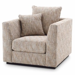 Casa Padrino luxury living room & hotel armchair beige / black H. 90 cm - Luxury Furniture