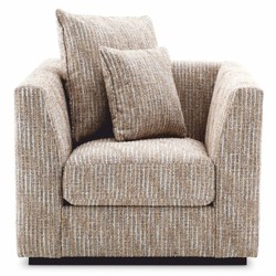 Casa Padrino luxury living room & hotel armchair beige / black H. 90 cm - Luxury Furniture