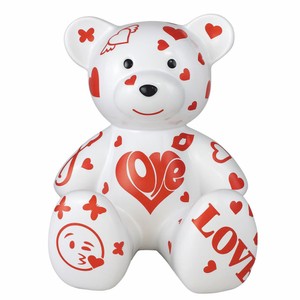 Casa Padrino figura decorativa orsetto bianco / rosso A. 34 cm - Figure decorative Casa Padrino figura decorativa orsetto bianco / rosso A. 34 cm - Figure decorative