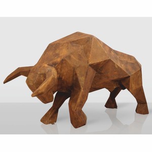 Casa Padrino XXL decorative sculpture bull rust 220 cm - Life size abstract garden figure