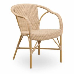 Luxus Garten Terrassen Stuhl 6er Set mit Armlehnen Beige