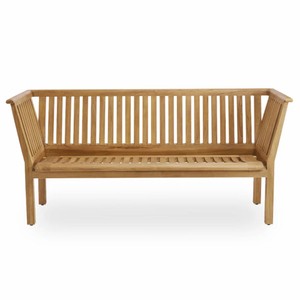 Casa Padrino Luxus Teakholz Gartenbank Braun 180 cm - Teakholz Garten Möbel