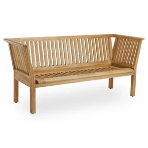Casa Padrino Luxus Teakholz Gartenbank Braun 180 cm - Teakholz Garten Möbel