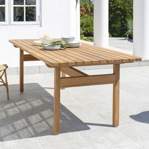 Casa Padrino Mesa de Jardín de Lujo Marrón 205 cm - Mesa de Comedor de Jardín de Teca - Muebles de Jardín