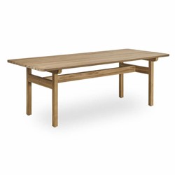 Casa Padrino tavolo da giardino di lusso marrone 205 cm - Tavolo da pranzo da giardino - Mobili da giardino
