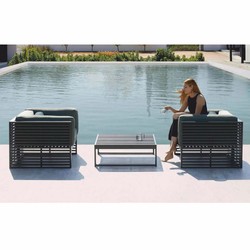 Casa Padrino poltrona da giardino di lusso verde / nero 100 cm - Mobili per hotel e giardino