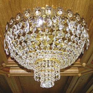 Prunkvolle Luxus Barock Kristall Deckenleuchte Gold