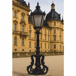 Casa Padrino lampe de piédestal baroque noir H. 157 cm - Luminaire extérieur de style baroque