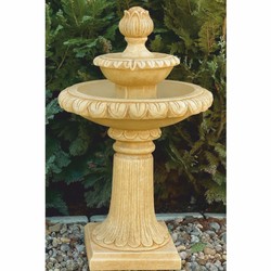 Runder Barock Brunnen Springbrunnen Gartenbrunnen Beige