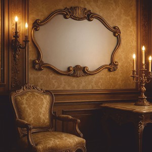 Casa Padrino Luxus Barock Spiegel Gold 92 cm - Barock Möbel - Made in Italy