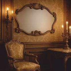 Prunkvoller Luxus Barock Spiegel Wandspiegel Gold