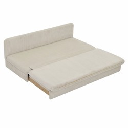 Casa Padrino canapé-lit beige clair 190 cm - Canapé de salon pliable