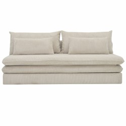 Casa Padrino canapé-lit beige clair 190 cm - Canapé de salon pliable
