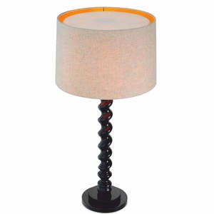 Casa Padrino Luxus Tischleuchte Schwarz / Beige H. 81 cm - Schreibtischleuchte