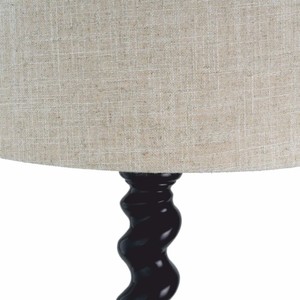 Casa Padrino Luxus Tischleuchte Schwarz / Beige H. 81 cm - Schreibtischleuchte