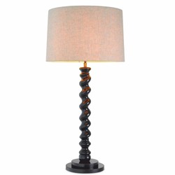 Runde Luxus Tischleuchte Schreibtischleuchte Schwarz Beige