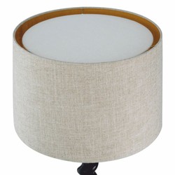 Runde Luxus Tischleuchte Schreibtischleuchte Schwarz Beige