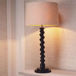 Runde Luxus Tischleuchte Schreibtischleuchte Schwarz Beige