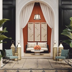 Casa Padrino lampada a sospensione di lusso nero / crema A. 120,5 cm - Illuminazione di lusso