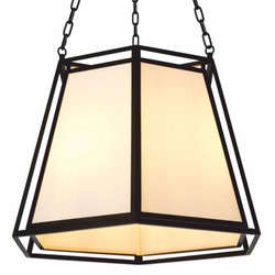 Casa Padrino lampada a sospensione di lusso nero / crema A. 120,5 cm - Illuminazione di lusso