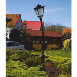 Gebogene Jugendstil Gartenlaterne Schwarz