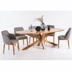 Casa Padrino table à manger de luxe en bois massif naturel 180-330 cm - Extensible